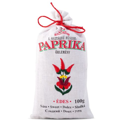 Fűszerpaprika őrlemény hímzett vászonzsákban 100g édes