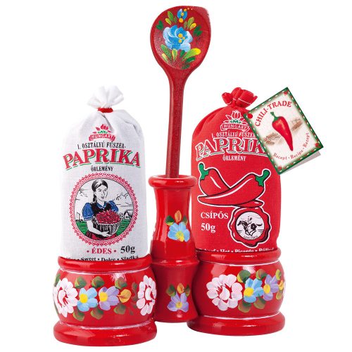 Fűszerpaprika őrlemény ajándékcsomagban (2-es sótartóval)