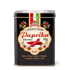   Fűszerpaprika őrlemény fém díszdobozban (fekete) 1x50g édes
