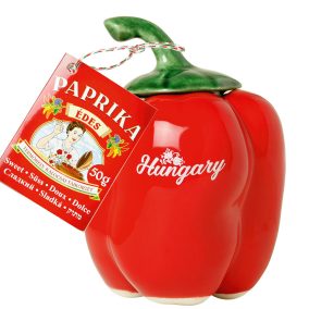   Fűszerpaprika őrlemény mázas kerámia paprikában "Duna" édes 50g (piros)