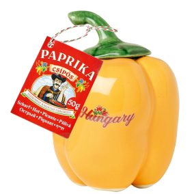   Fűszerpaprika őrlemény mázas kerámia paprikában "Duna" erős 50g (sárga)