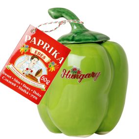   Fűszerpaprika őrlemény mázas kerámia paprikában "Duna" édes 50g (zöld)